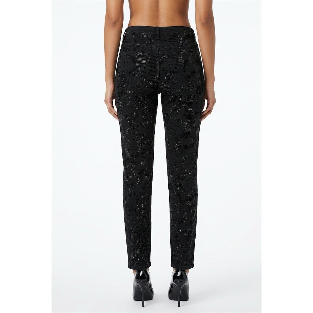 The Kooples Paris Jeans Size 27 Black Mid Rise Slim crop logo $700+ retail - Picture 5 of 15